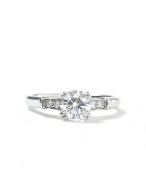 Harry Winston Round Cut Tryst Ring Bi Silver